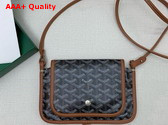 Goyard Plumet Pocket Wallet in Blank and Tan Goyardine Canvas and Chevroches Calfskin Replica