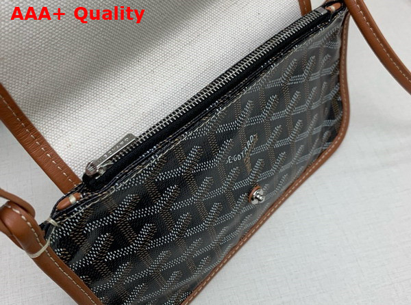Goyard Plumet Pocket Wallet in Blank and Tan Goyardine Canvas and Chevroches Calfskin Replica