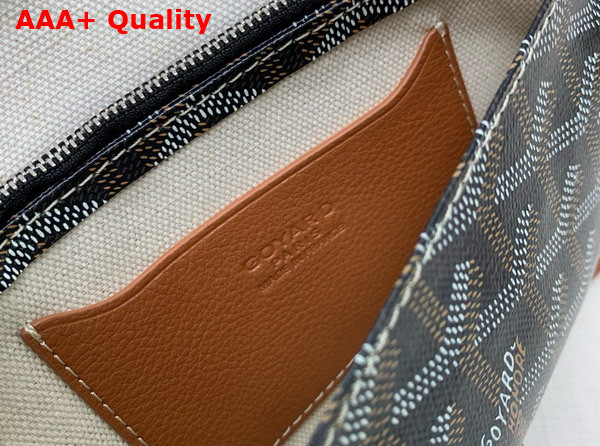 Goyard Plumet Pocket Wallet in Blank and Tan Goyardine Canvas and Chevroches Calfskin Replica