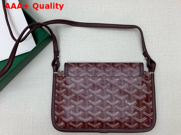 Goyard Plumet Pocket Wallet in Burgundy Goyardine Canvas and Chevroches Calfskin Replica