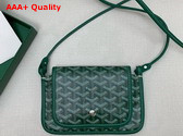 Goyard Plumet Pocket Wallet in Green Goyardine Canvas and Chevroches Calfskin Replica