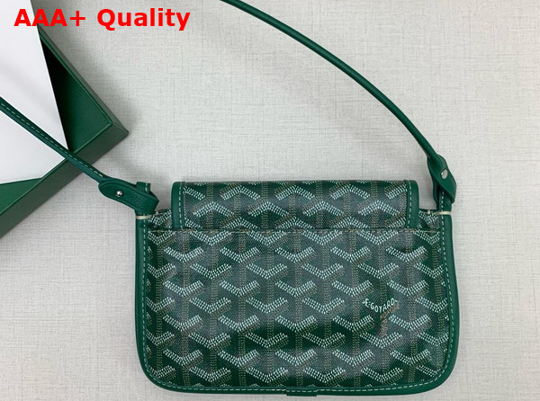 Goyard Plumet Pocket Wallet in Green Goyardine Canvas and Chevroches Calfskin Replica