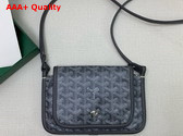 Goyard Plumet Pocket Wallet in Grey Goyardine Canvas and Chevroches Calfskin Replica