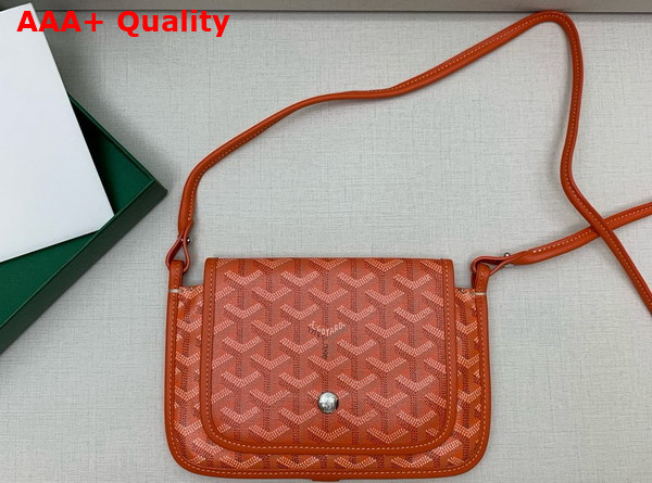Goyard Plumet Pocket Wallet in Orange Goyardine Canvas and Chevroches Calfskin Replica