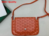 Goyard Plumet Pocket Wallet in Orange Goyardine Canvas and Chevroches Calfskin Replica