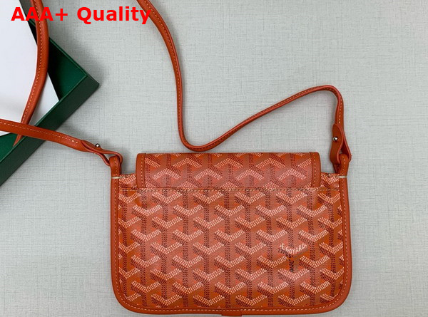 Goyard Plumet Pocket Wallet in Orange Goyardine Canvas and Chevroches Calfskin Replica