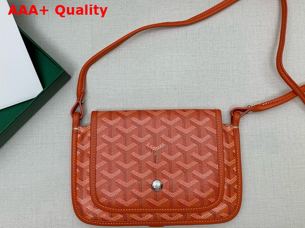 Goyard Plumet Pocket Wallet in Orange Goyardine Canvas and Chevroches Calfskin Replica