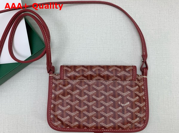 Goyard Plumet Pocket Wallet in Red Goyardine Canvas and Chevroches Calfskin Replica