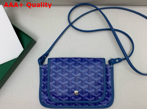 Goyard Plumet Pocket Wallet in Sky Blue Goyardine Canvas and Chevroches Calfskin Replica