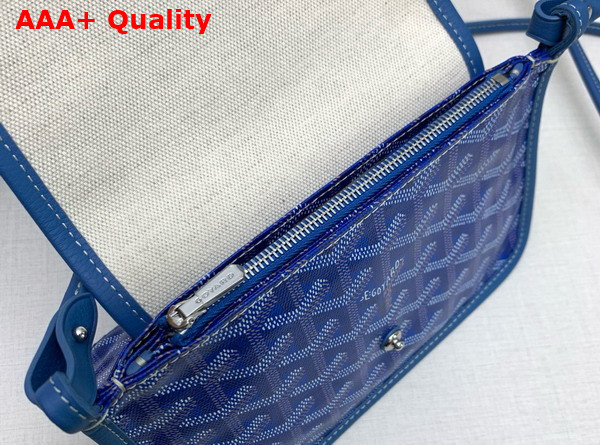 Goyard Plumet Pocket Wallet in Sky Blue Goyardine Canvas and Chevroches Calfskin Replica