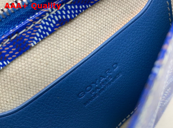 Goyard Plumet Pocket Wallet in Sky Blue Goyardine Canvas and Chevroches Calfskin Replica