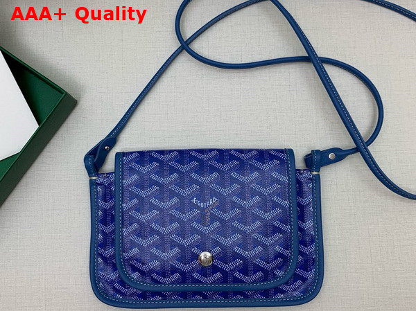 Goyard Plumet Pocket Wallet in Sky Blue Goyardine Canvas and Chevroches Calfskin Replica