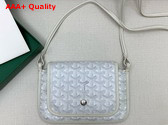 Goyard Plumet Pocket Wallet in White Goyardine Canvas and Chevroches Calfskin Replica