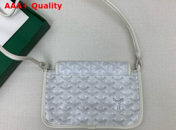 Goyard Plumet Pocket Wallet in White Goyardine Canvas and Chevroches Calfskin Replica