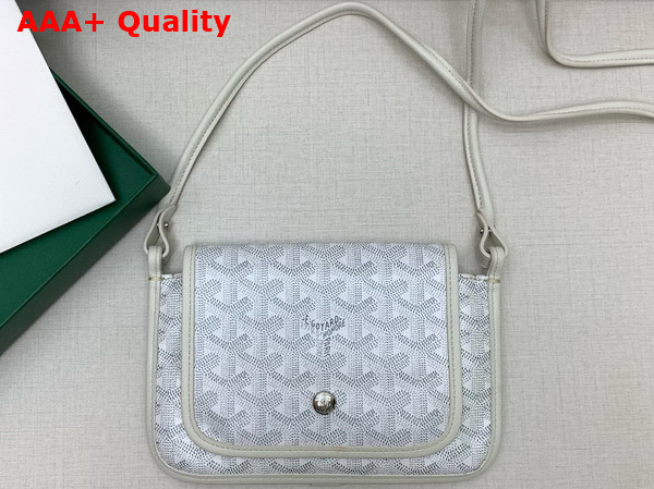 Goyard Plumet Pocket Wallet in White Goyardine Canvas and Chevroches Calfskin Replica