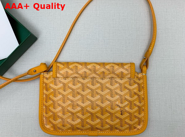 Goyard Plumet Pocket Wallet in Yellow Goyardine Canvas and Chevroches Calfskin Replica