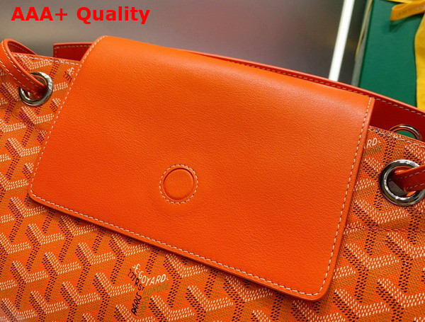 Goyard Rouette PM Bag in Orange Goyardine Canvas and Chevroches Calfskin Replica