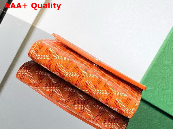 Goyard Saint Gabriel Wallet in Orange Goyardine Canvas and Vauzelles Calfskin Replica