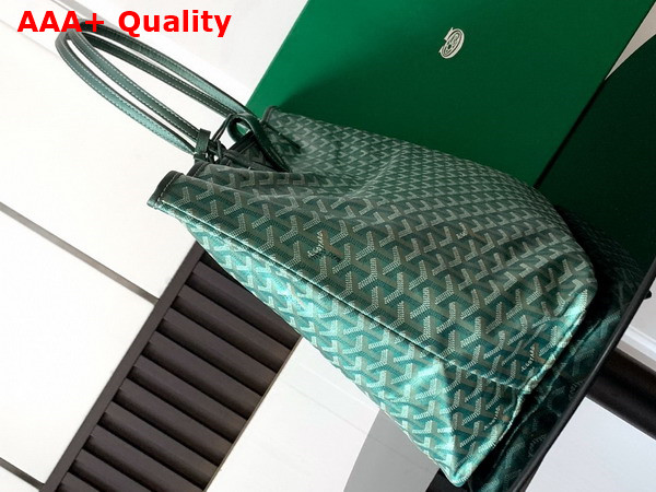 Goyard Saint Louis GM Bag in Pearl Green Goyardine Canvas Chevroches Calfskin Replica