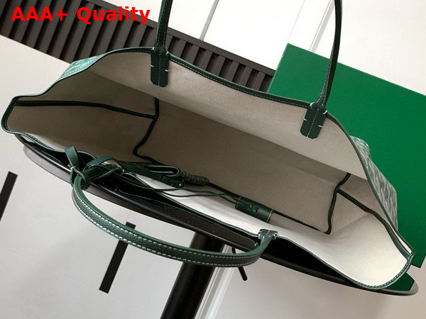 Goyard Saint Louis GM Bag in Pearl Green Goyardine Canvas Chevroches Calfskin Replica