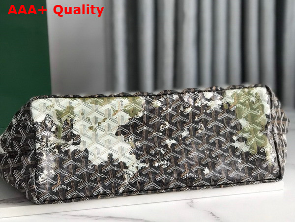 Goyard Saint Louis PM Bag Canopee Kaki Goyardine Canvas and Chevroches Calfskin Replica