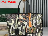 Goyard Saint Louis PM Bag Lettres Camouflage Black and Green Replica