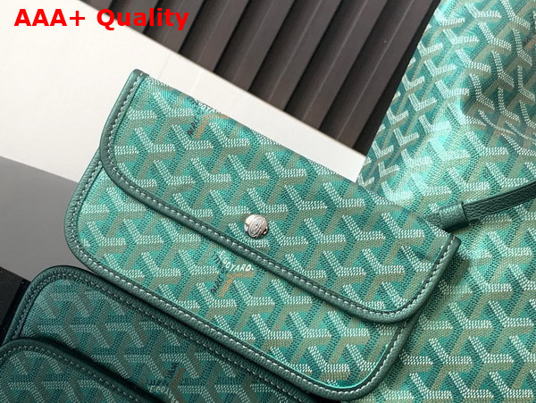 Goyard Saint Louis PM Bag in Pearl Green Goyardine Canvas Chevroches Calfskin Replica