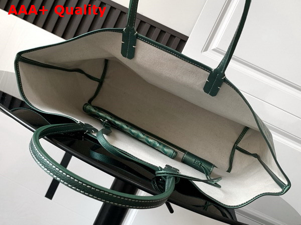 Goyard Saint Louis PM Bag in Pearl Green Goyardine Canvas Chevroches Calfskin Replica