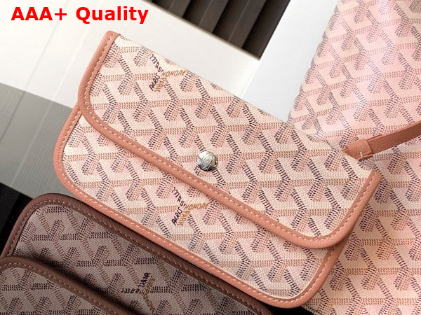 Goyard Saint Louis PM Bag in Pearl Pink Goyardine Canvas Chevroches Calfskin Replica