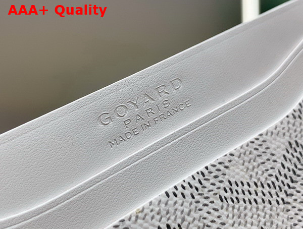 Goyard Saint Sulpice Card Wallet in White Goyardine Canvas and Vauzelles Calfskin Replica