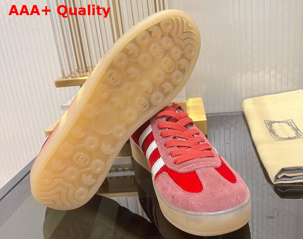 Adidas x Gucci Womens Gazelle Sneaker in Red Velvet 707864 Replica