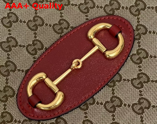 Gucci 1955 Horsebit Medium Tote Bag Original GG Red 623694 Replica