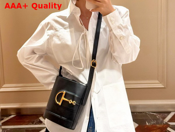 Gucci 73 Mini Bucket Bag in Black Leather 833665 Replica