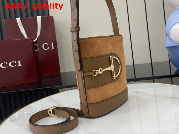 Gucci 73 Mini Bucket Bag in Brown Suede 833665 Replica