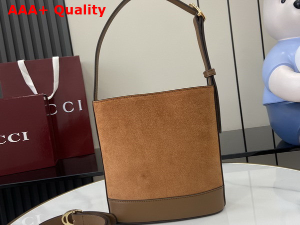 Gucci 73 Mini Bucket Bag in Brown Suede 833665 Replica