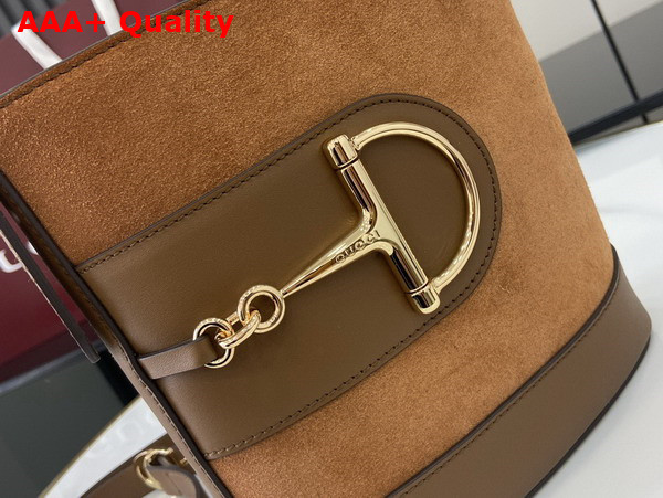 Gucci 73 Mini Bucket Bag in Brown Suede 833665 Replica
