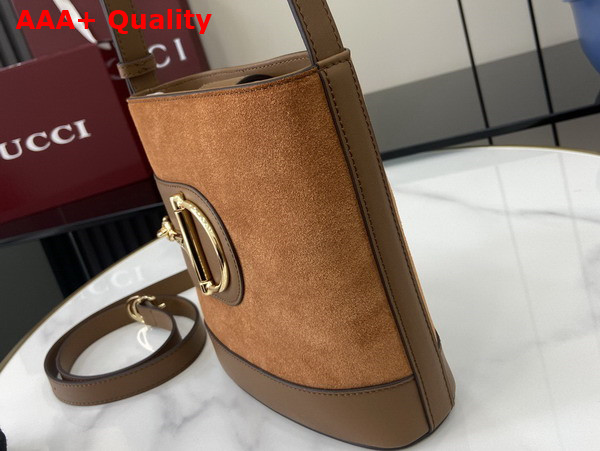 Gucci 73 Mini Bucket Bag in Brown Suede 833665 Replica