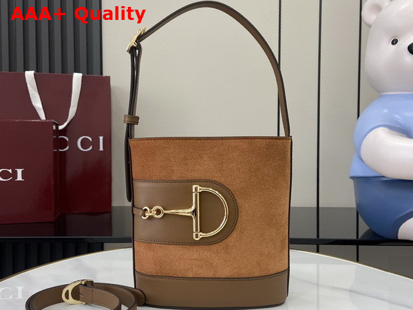 Gucci 73 Mini Bucket Bag in Brown Suede 833665 Replica