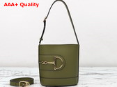 Gucci 73 Mini Bucket Bag in Green Smooth Leather 833665 Replica