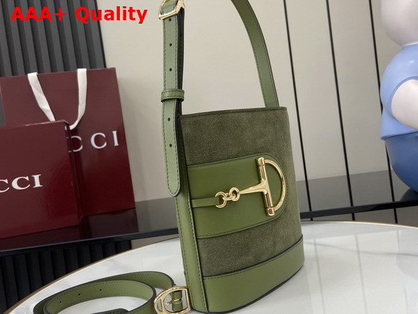 Gucci 73 Mini Bucket Bag in Green Suede 833665 Replica