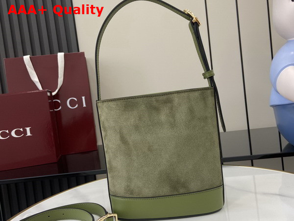 Gucci 73 Mini Bucket Bag in Green Suede 833665 Replica