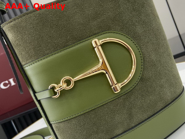 Gucci 73 Mini Bucket Bag in Green Suede 833665 Replica
