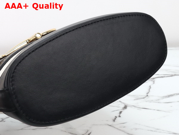 Gucci 73 Mini Bucket Bag in Natural Canvas and Black Leather Trim 833665 Replica