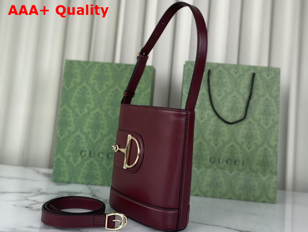 Gucci 73 Mini Bucket Bag in Rosso Ancora Red Leather 833665 Replica