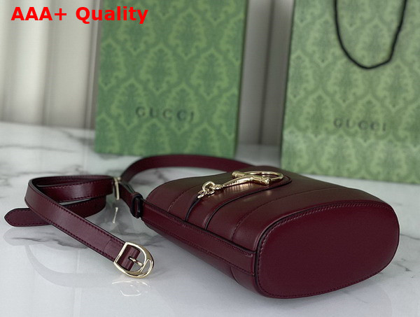 Gucci 73 Mini Bucket Bag in Rosso Ancora Red Leather 833665 Replica