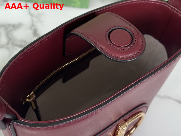 Gucci 73 Mini Bucket Bag in Rosso Ancora Red Leather 833665 Replica