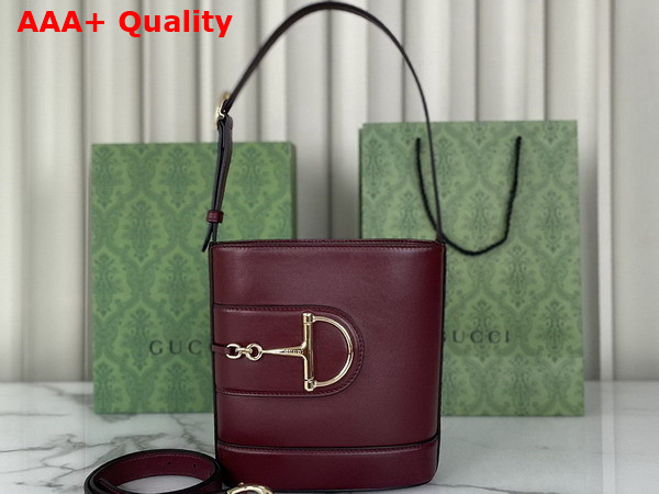 Gucci 73 Mini Bucket Bag in Rosso Ancora Red Leather 833665 Replica