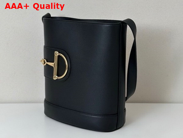 Gucci 73 Small Bucket Bag in Black Leather 833660 Replica