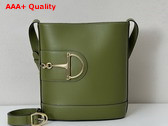 Gucci 73 Small Bucket Bag in Green Leather 833660 Replica