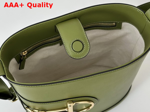 Gucci 73 Small Bucket Bag in Green Leather 833660 Replica